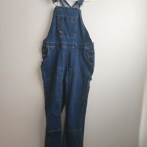 Dickies Women's Blue Stretch Bib Overalls
